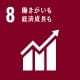 「目標8 働きがいも経済成長も」イメージ